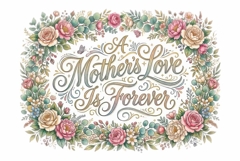 Watercolor lettering Love Mother's Day Product Image 1