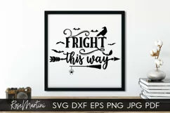 Fright This Way SVG Funny Halloween Pun svg Halloween Sign Product Image 2