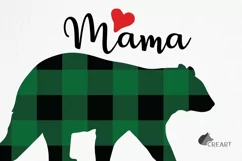 Bear family clipart. Plaid mama bear and family match shirt Product Image 7