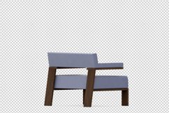 Isometric Arm Chair 3D isolated render Product Image 1