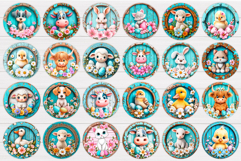 Easter Animals Door Sign Bundle . Easter Door Sign Design Product Image 2