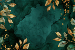Emerald Green And Gold Background Wallpaper Product Image 1