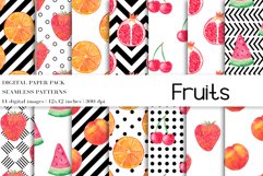 Watercolor Fruits Digital Papers Product Image 1