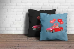 valentine's day gnomes in the car png gnomes with hearts png Product Image 3