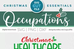 Christmas Healthcare worker svg, a health care worker svg Product Image 2