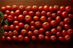 Fresh tomatoes on wooden surface Product Image 1