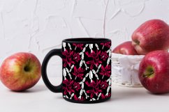 Black coffee mug mockup with apples in white basket Product Image 2