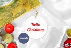 Round Ornament Mockup PNG, Sublimation Ornament Mockup PSD Product Image 2