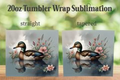 Duck 20oz Tumbler PNG, Duck Flower Tumbler Wrap PNG Product Image 2