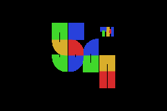 54th anniversary colorful logo template number isolated Product Image 2