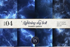 Lightning Bolt Digital paper, Thunderstorm pattern Product Image 1