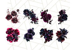 Metallic Gothic Flower PNG, Dark Fantasy Bouquet Clipart Product Image 7