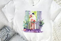 Watercolor The Bride and Groom Sublimation PNG Product Image 2