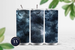 Bats Night Sky Pattern, Dark Gothic Bat Seamless Paper Product Image 2