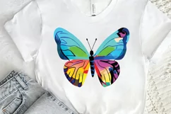 Watercolor Groovy Butterflies Sublimation PNG Product Image 2