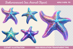 Bioluminescent Sea Animal Clipart PNG Product Image 1