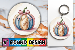 Cozy Circle Ornaments for Kids, Pumpkin Watercolor Product Image 1