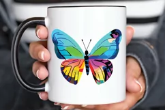 Watercolor Groovy Butterflies Sublimation PNG Product Image 3