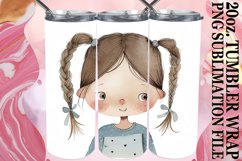 Boho Beauty in Watercolor: Kids Tumbler Charm Product Image 1
