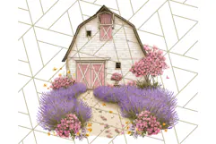 Vintage Cottagecore Barn PNG Clipart, Farmhouse Style Product Image 3