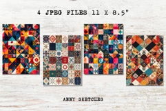 4 Geometric Collage Junk Journal Pages Printables Product Image 2