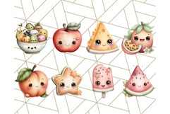 Fruit Doodles Clipart, Cute Cartoon Fruit PNG, Kawaii Food Product Image 7