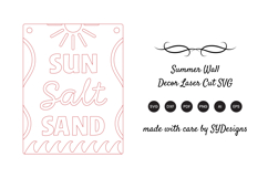 Summer Wall Decor Laser Cut SVG - Beach Sign Laser Cut Product Image 2
