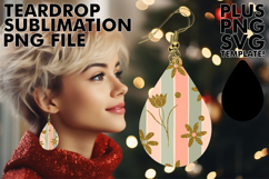 Cozy Teardrop Earrings GIFT IDEAS, Gold Flower Product Image 1