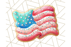 Fourth of July Cookie PNG, Patriotic Clipart USA Treats Png Product Image 3