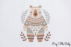 Scandinavian Folk Art Winter Clipart PNG Product Image 1