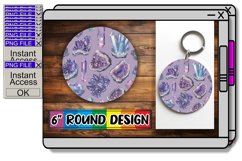 Artistic Abstraction: Sublimation Circle &amp; Keychain Product Image 1