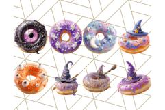 Realistic Halloween Donut Clipart PNG, Spooky Cute Sweets Product Image 7