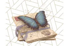 Vintage Butterfly PNG Clipart, Fairytale Cottagecore Images Product Image 3