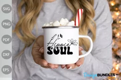 Hippie Soul SVG Design - Boho Girl Quote SVG Cut Files Product Image 3