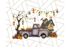 Halloween Cottagecore Truck PNG Clipart, Fall Style Clip Art Product Image 3