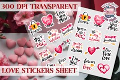 Love sticker Hearts Stickers Sheet St. Valentine&#039;s Heart PNG Product Image 1
