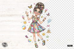 Summer Pretty Girl Clipart Product Image 1