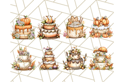 Fall Cake Clipart PNG, Autumn Cakes With Pumpkins Product Image 7