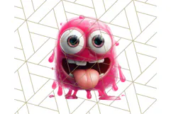Slime Monster Clipart, Colorful Goo Graphics Png Product Image 3