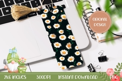 Cartoon Flowers Bookmark Print, Daisy Bookmark Template Product Image 1
