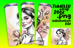 STUNNING 20oz Sublimation Tumbler , Beauty Woman Product Image 1