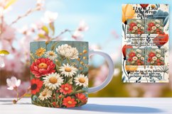 Charming Floral Pattern Mug Wrap Design 15oz Product Image 1