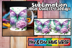 Heartfelt wishes 11oz 15oz mug wrap, Butterfly Product Image 1