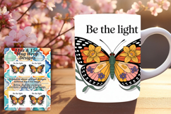Joyful 15oz Mug Wrap Png Artwork , Butterfly Product Image 1