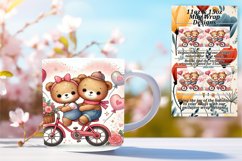 Gorgeous Png Mug Wrap Design 15oz , Valentine Bear Product Image 1