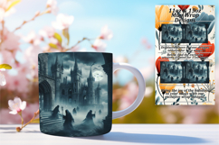 Lovely 11oz Mug Wrap Png Template , Horror Halloween Product Image 1