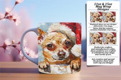 Festive Sublimation Mug Wrap Peeking Dog Winter Art 11oz Product Image 1