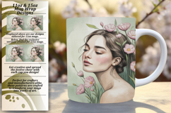 Fresh 15oz Mug Wrap Png Template , Beauty Woman Product Image 1