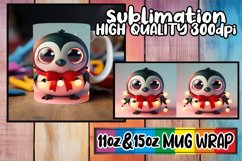 3D Christmas Characters Mug Wrap Winter PNG Product Image 1