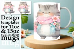 Springtime Joy Cat Watercolor Sublimation Wrap - Blossom Bea Product Image 1